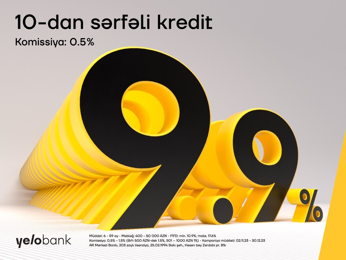 Yelo Bank-da 10-dan sərfəli kredit var! 1698998617 yelo14.jpg