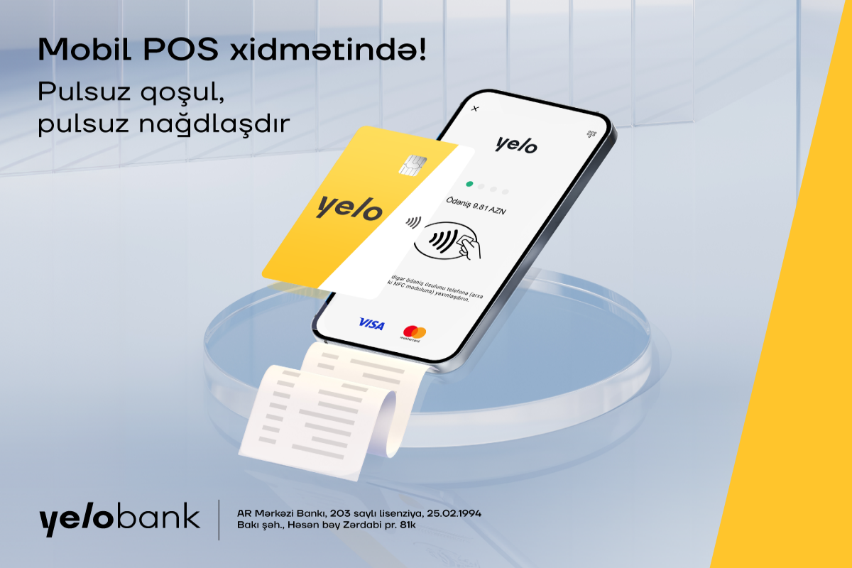 Yelo Bank biznes sahibləri üçün Mobil POS xidmətini təqdim edir 1715828477 66446064997e066446064997e1171575715666446064997de66446064997df.png