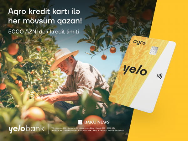 Yelo Bank-dan fermerlər üçün 12 ay güzəşt müddətli kredit kartı Photo 115940.png