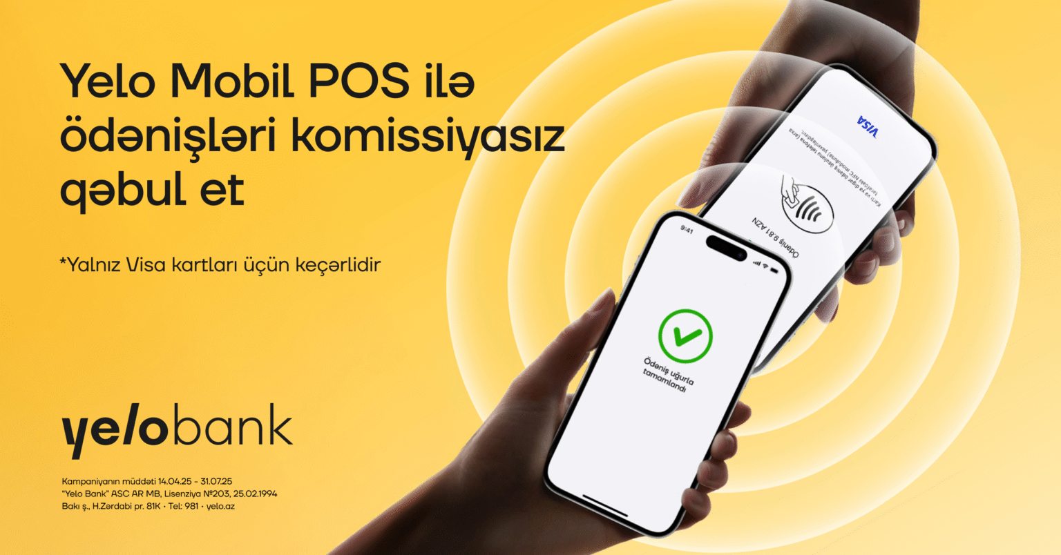 Yelo Mobil POS ilə Visa ödənişlərinə 0% komissiya! Pr pos aze.png