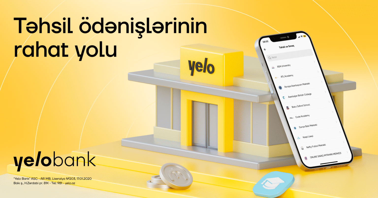 Yelo App ilə təhsil ödənişləri indi daha rahat! Tehsil pr aze.png