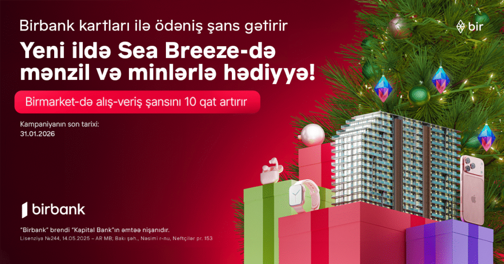 Birbank kartları ilə ödəniş See Breeze-də mənzil qazandırır BB Birbank Lottery 1200x628