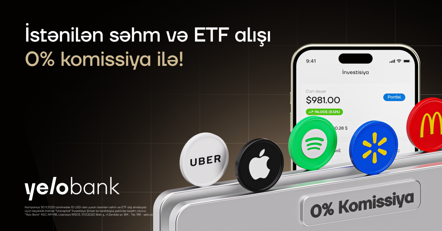 “Qara cümə” münasibətilə Yelo invest-də komissiyasız alış kampaniyası! Yelo invest bf pr aze