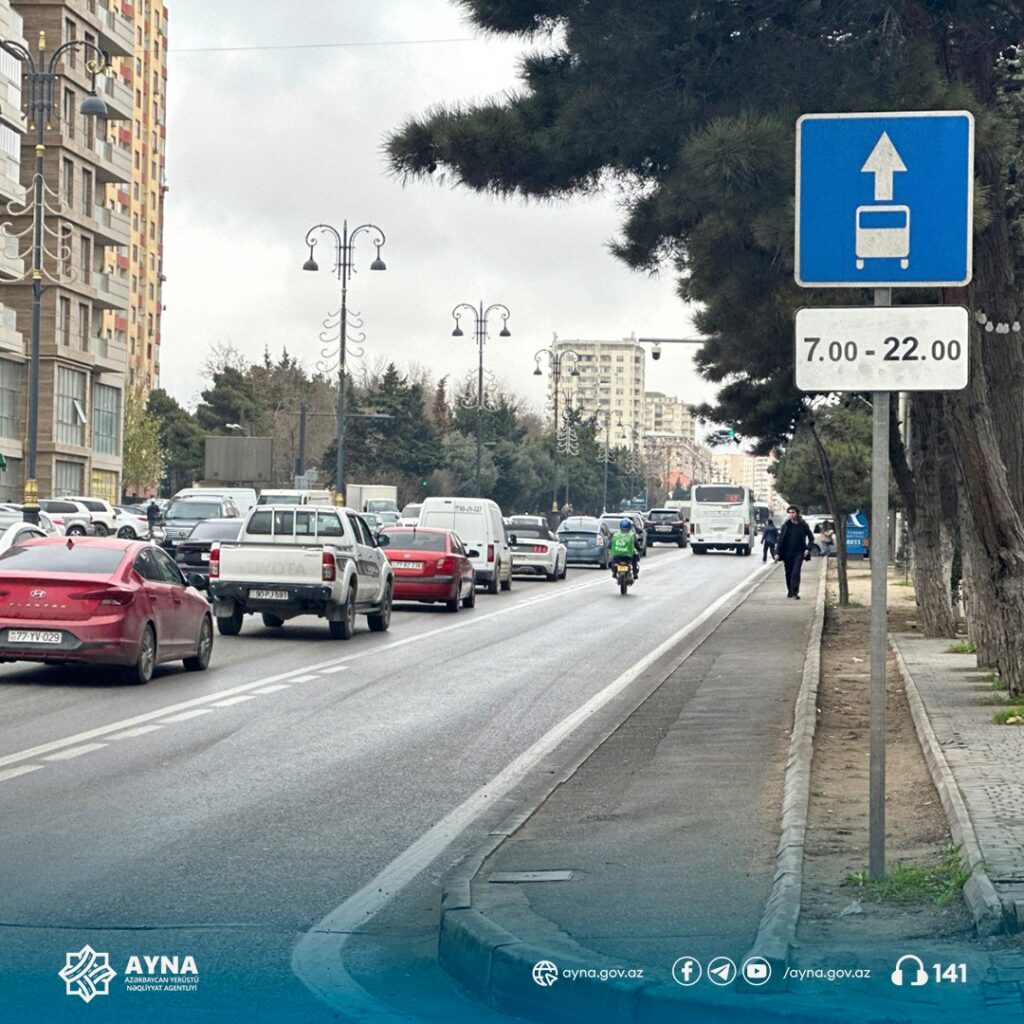 AYNA Bakıda müvəqqəti xüsusi zolaqların yaradılmasına başladı Scraped 1777965662 f89d117d