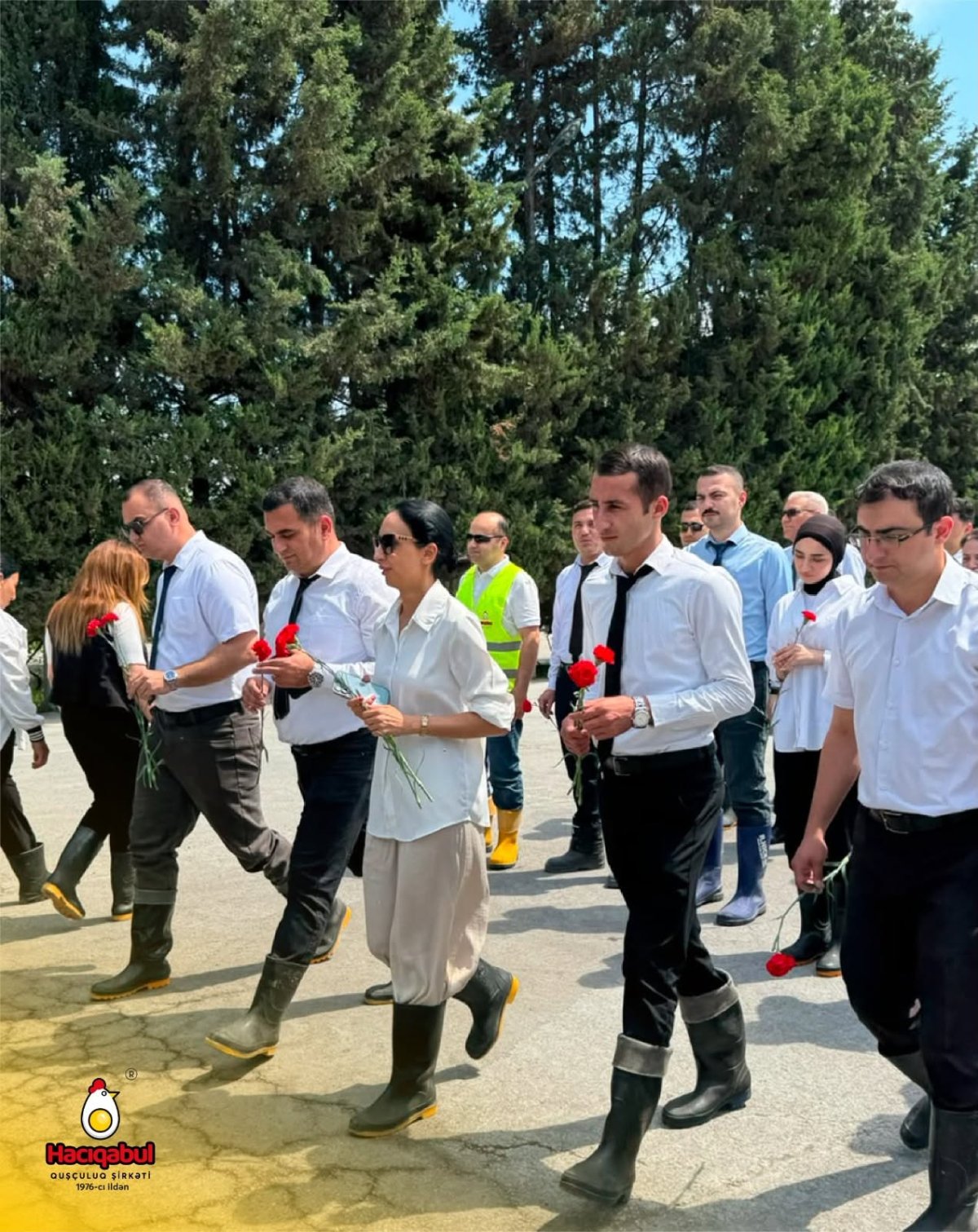 Hacıqabul Quşçuluq Şirkətində Milli Qurtuluş Günü qeyd olunub - FOTOLAR - Şəkil 1