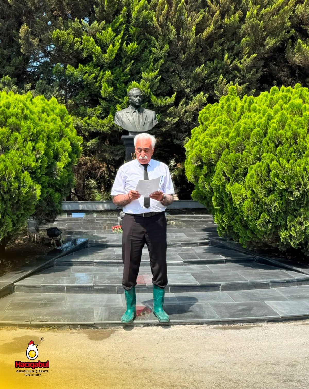 Hacıqabul Quşçuluq Şirkətində Milli Qurtuluş Günü qeyd olunub - FOTOLAR - Şəkil 3