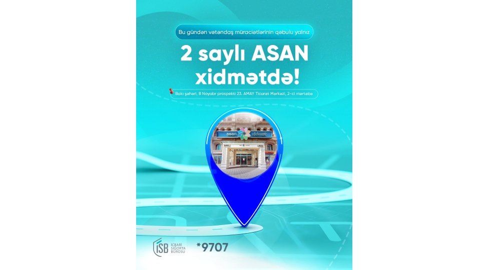 İcbari Sığorta Bürosu 2 saylı Bakı “ASAN xidmət” mərkəzində fəaliyyətə başlayıb A2b15837178332146950927736710443687 6a4b5672469f8