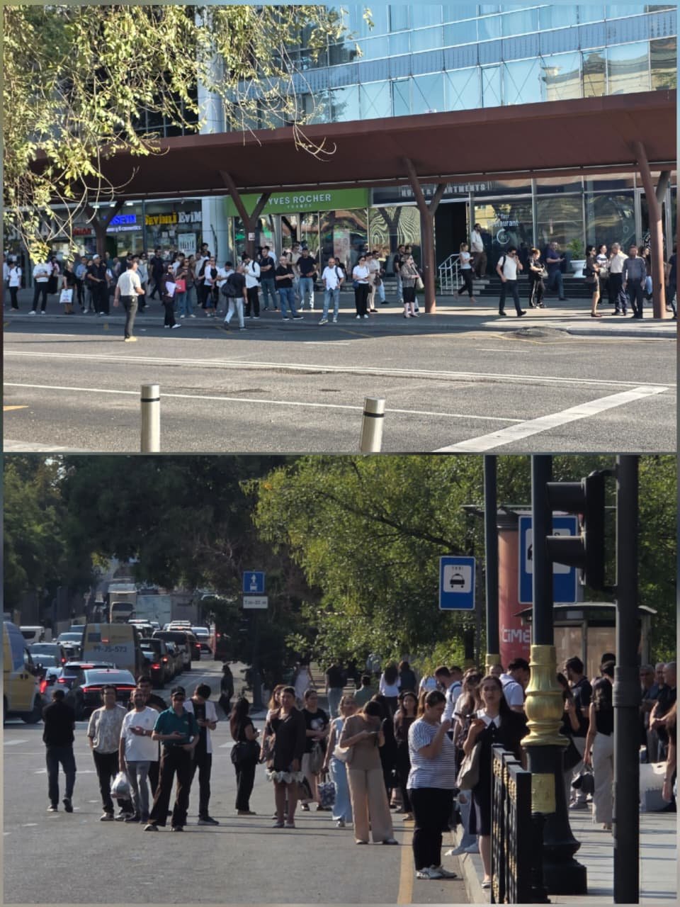 28 May ərazisində 1 və 2 saylı marşrutlarla bağlı problem: sərnişinlər uzun müddət gözləyir - Şəkil 1