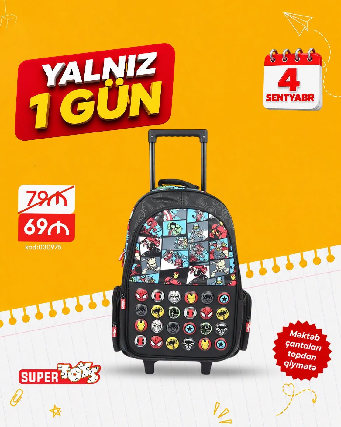 Məktəb çantaları almaq istəyənlərin NƏZƏRİNƏ! - BÖYÜK ENDİRİMLƏR BAŞLADI - Şəkil 4