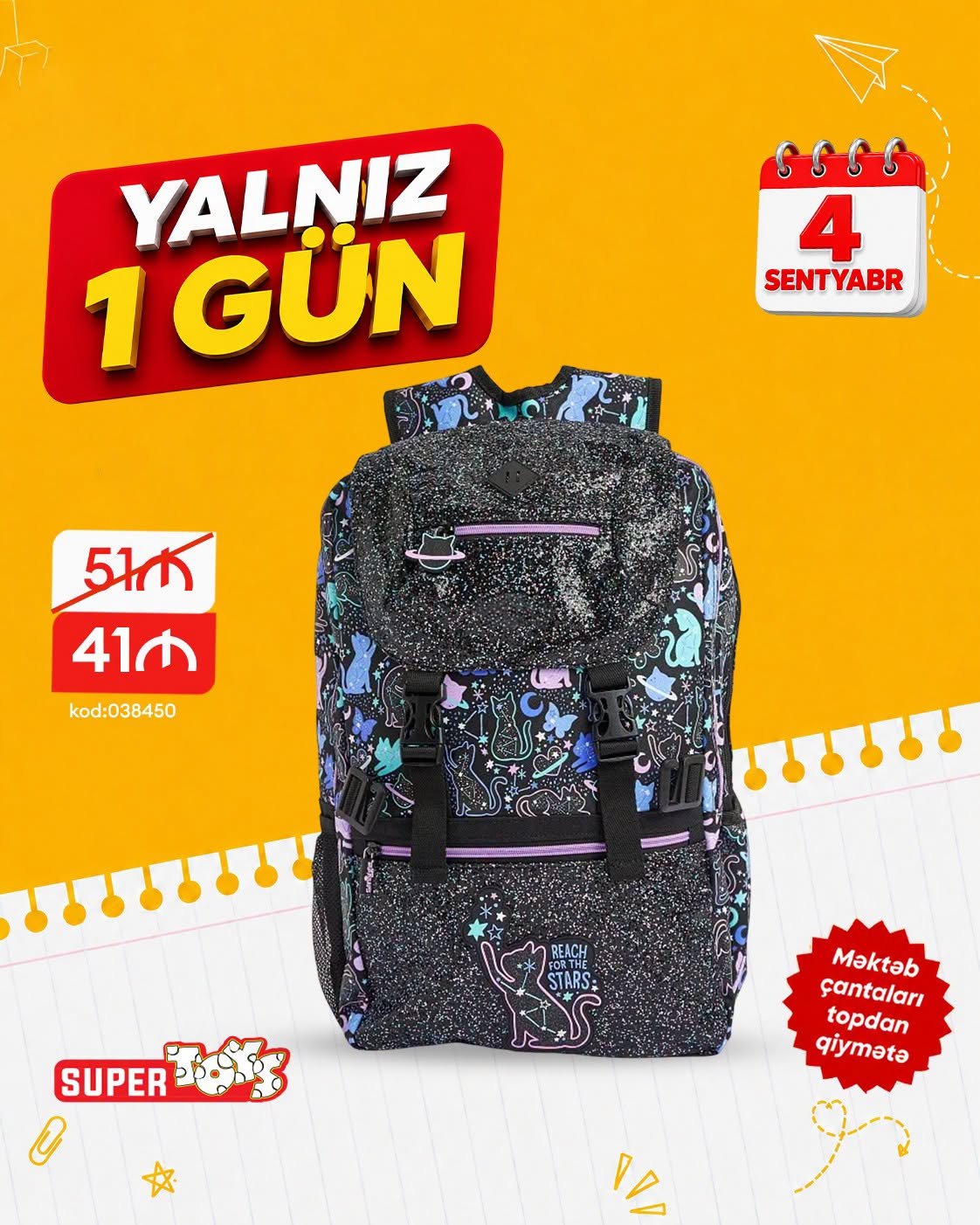 Məktəb çantaları almaq istəyənlərin NƏZƏRİNƏ! - BÖYÜK ENDİRİMLƏR BAŞLADI - Şəkil 3