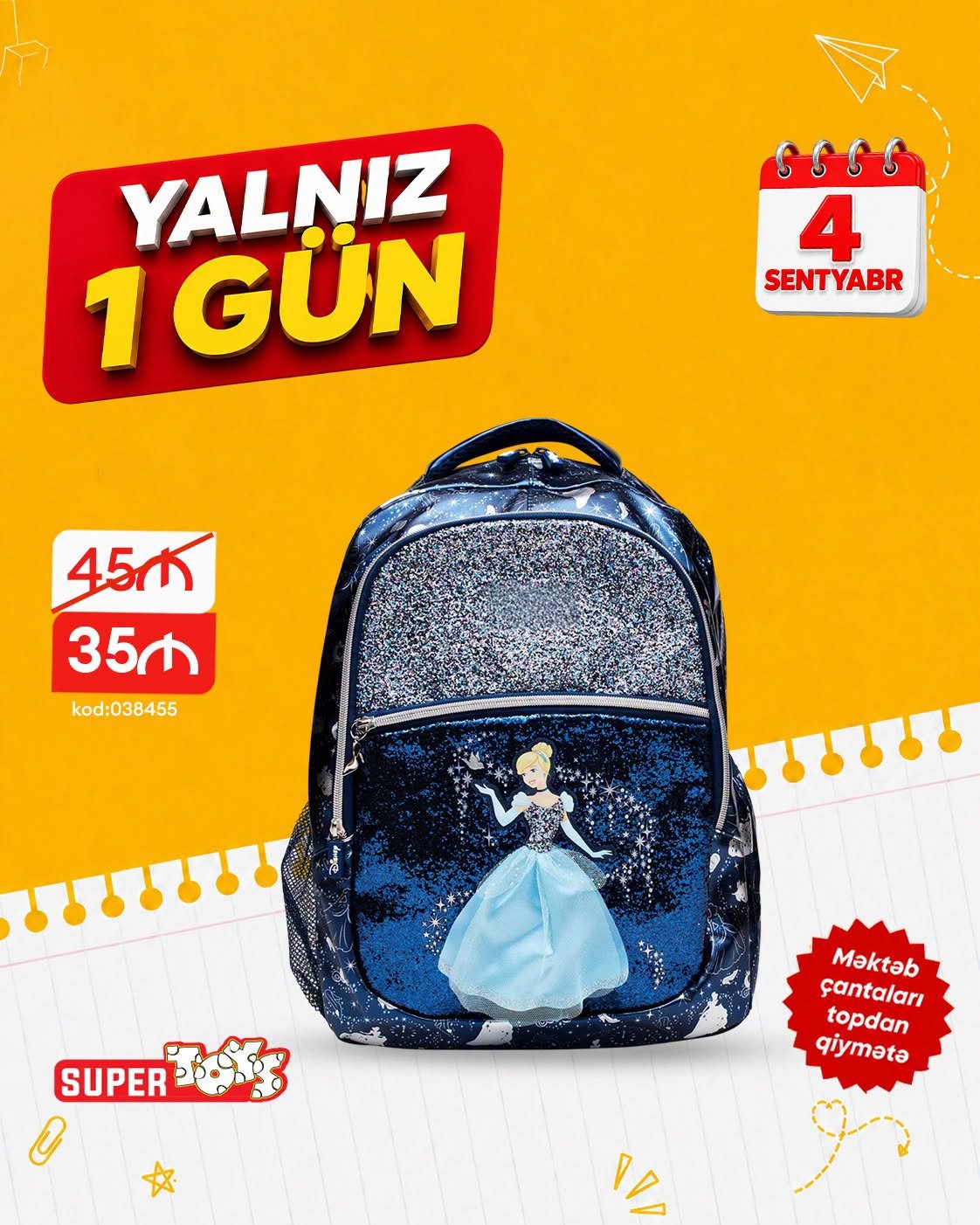Məktəb çantaları almaq istəyənlərin NƏZƏRİNƏ! - BÖYÜK ENDİRİMLƏR BAŞLADI - Şəkil 1