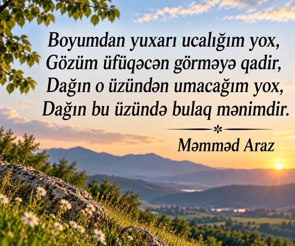 Dağın bu üzündə bulaq mənimdir - Şəkil 1