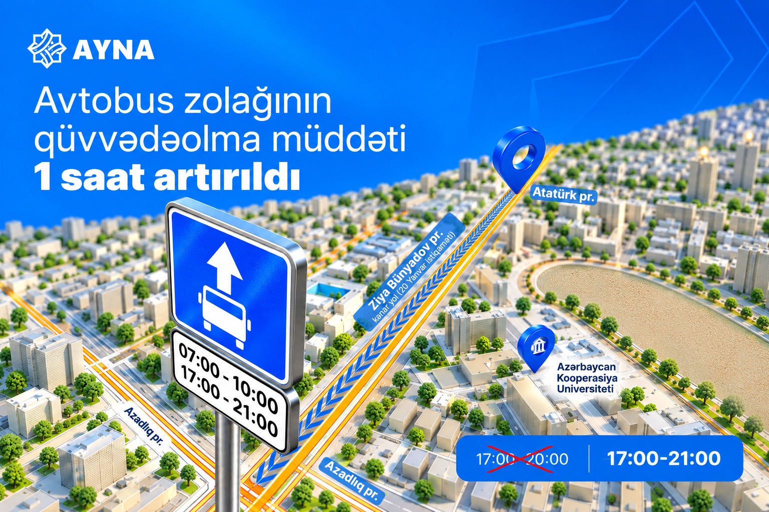Bu avtobus zolağının qüvvədəolma vaxtı - Şəkil 1